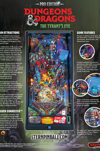 Image of Stern Pinball Dungeons & Dragons: The Tyrant's Eye Pro Pinball Machine